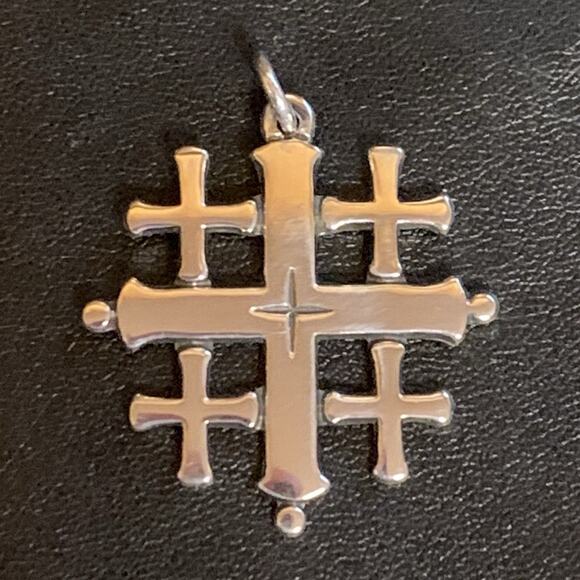 James Avery Pendant Jerusalem Cross Sterling Silver Retired - Picture 2 of 9